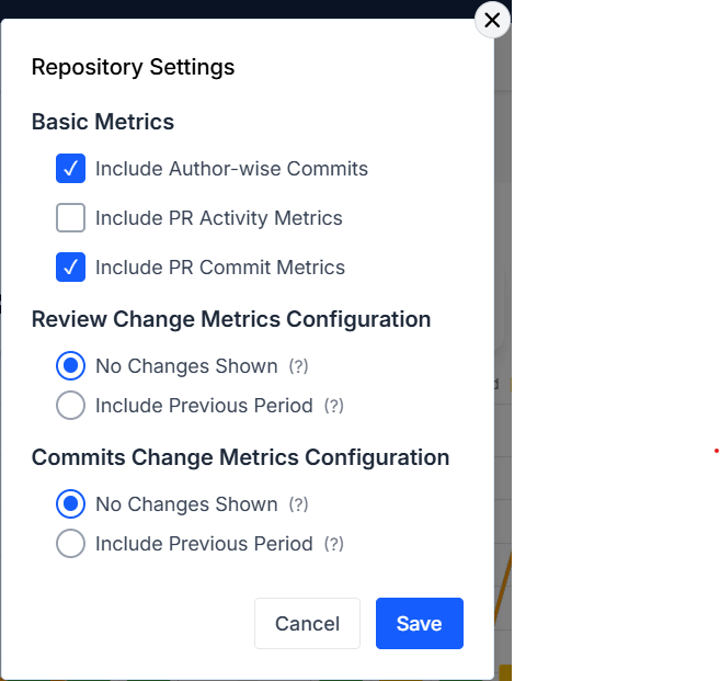 Settings and configurations